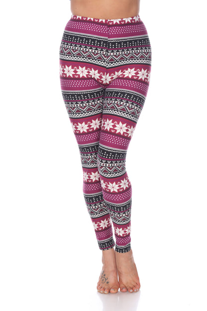 White Mark Women's Printed Leggings