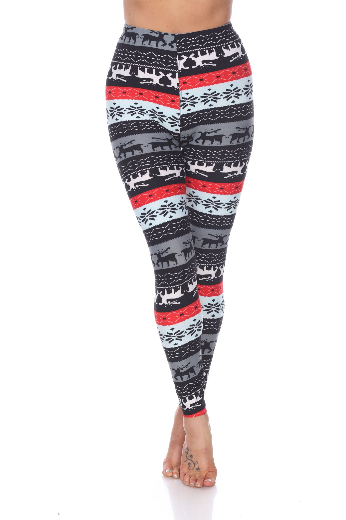 White Mark Women's Printed Leggings