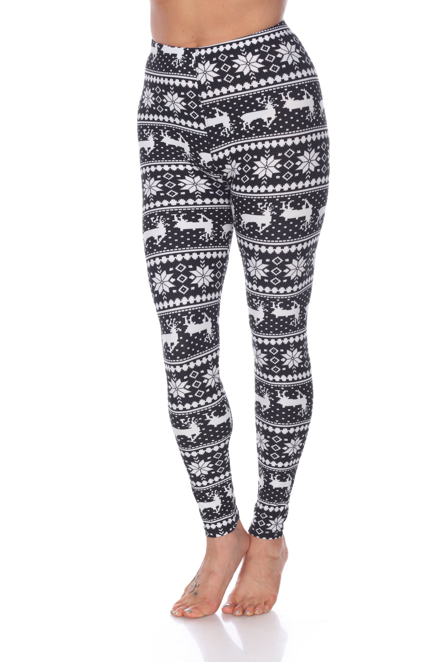 White Mark Women's Printed Leggings