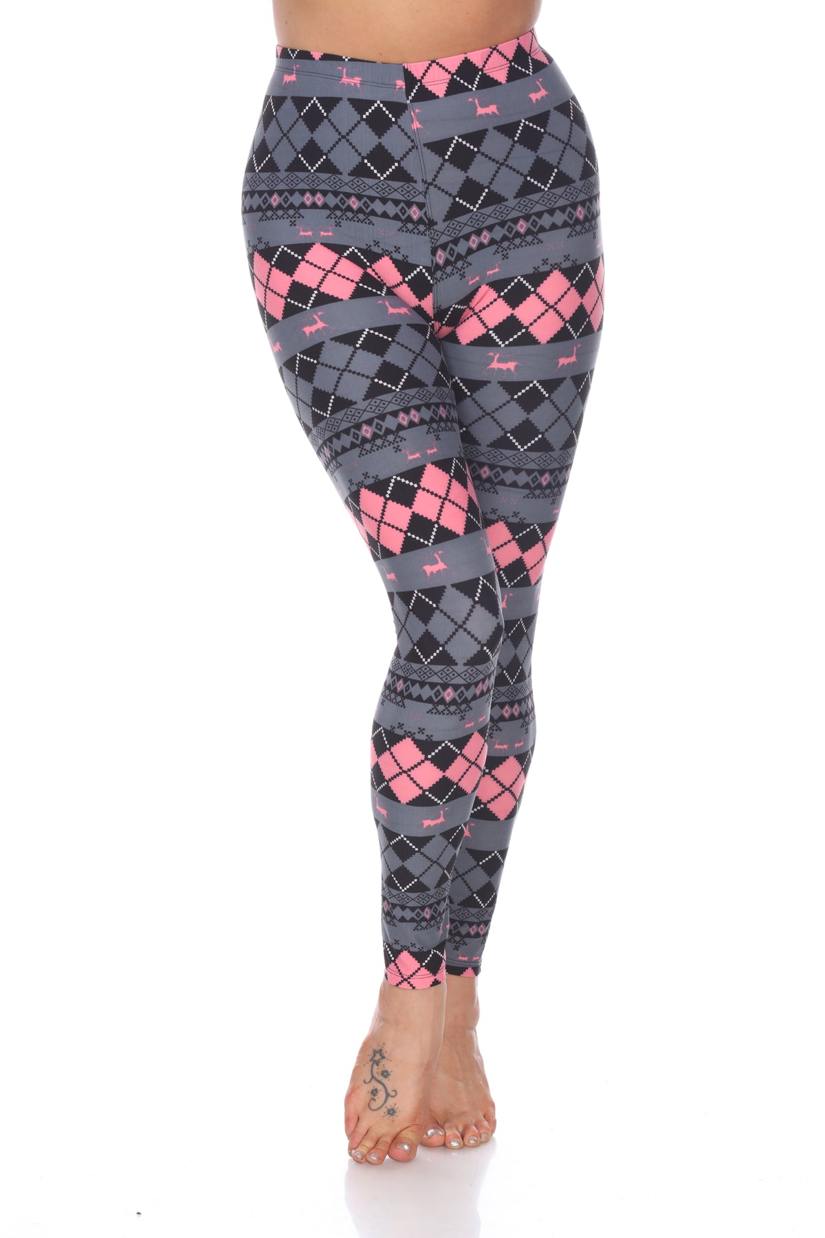 White Mark Women's Printed Leggings