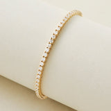 Peace Jewelers 14K Gold 5 or 7 Carat Lab-Grown Diamond Tennis Bracelet