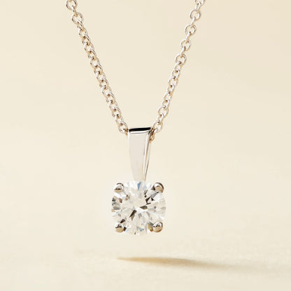 Peace Jewelers 14K Gold Lab-Grown Diamond Solitaire Pendant