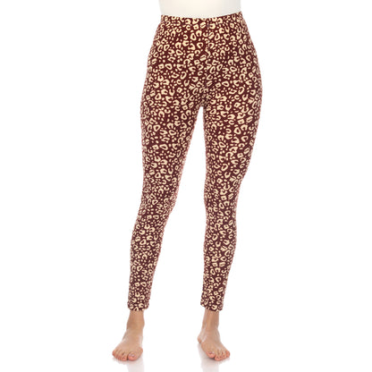 White Mark Women's Cheetah Printed Leggings