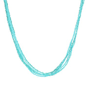6-Strand Microbead Murano Glass Necklace