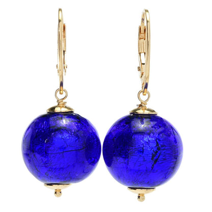 Il Murano 18K Gold Plated Murano Glass Bead Drop Earrings