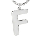 Sorrento Sterling Silver Initial Pendant & Bead Chain Necklace