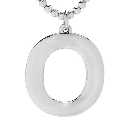 Sorrento Sterling Silver Initial Pendant & Bead Chain Necklace