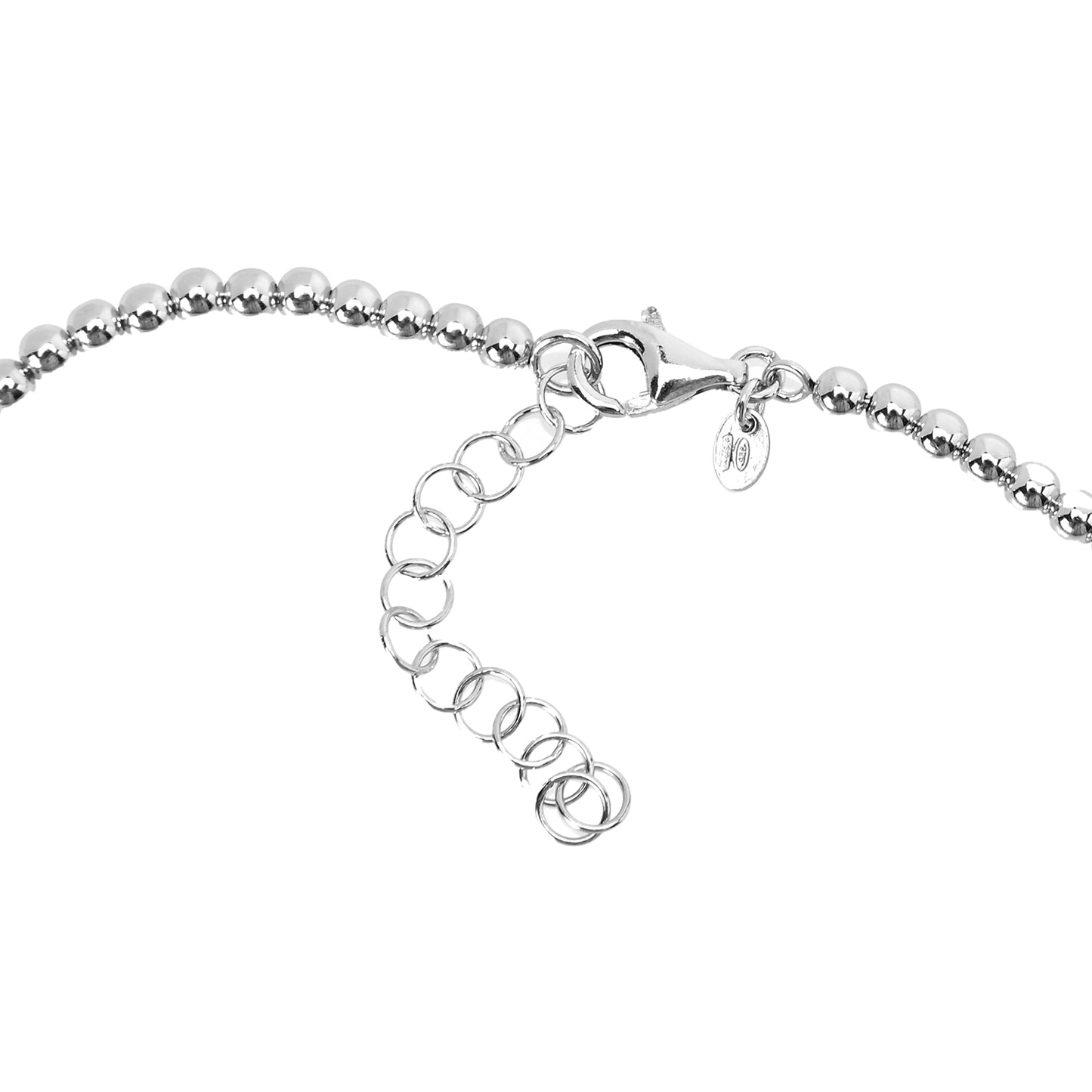 Sorrento Sterling Silver Initial Pendant & Bead Chain Necklace