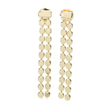 Toscana Italiana 18K Gold Plated Double Row Polished Disc Dangle Earrings