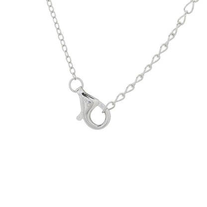 Platinum Plated White Zircon Inspirational Word 18"+2" Necklace