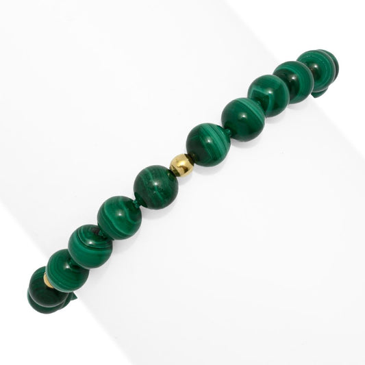Gem Treasures 18K Vermeil Choice of Gemstone Bead Bracelet