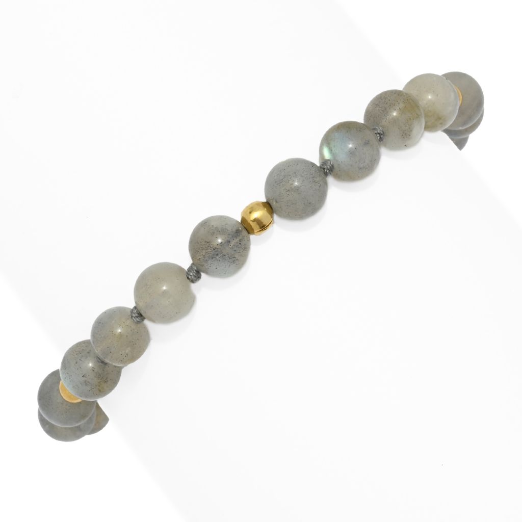 Gem Treasures 18K Vermeil Choice of Gemstone Bead Bracelet