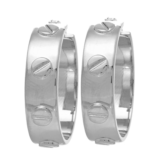 Toscana Italiana 18K Gold Plated Nail Head Hoop Earrings