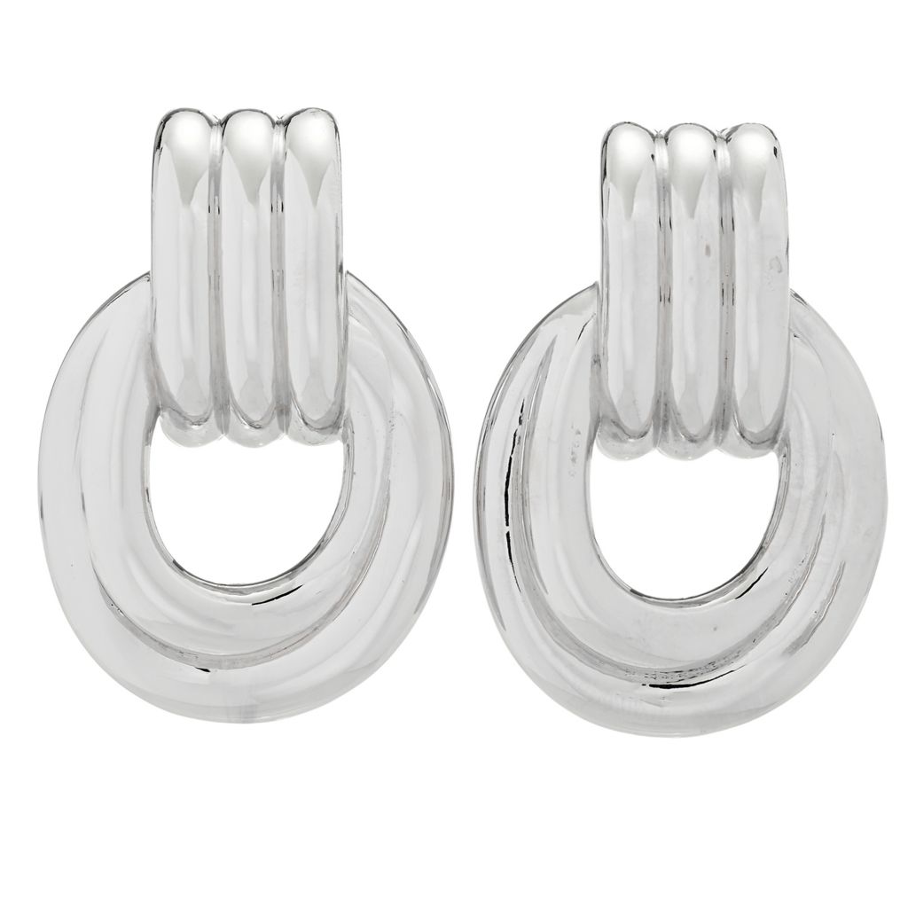 Toscana Italiana 18K Gold Plated Multi-Row Doorknocker Earrings