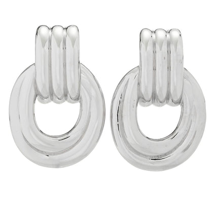 Toscana Italiana 18K Gold Plated Multi-Row Doorknocker Earrings