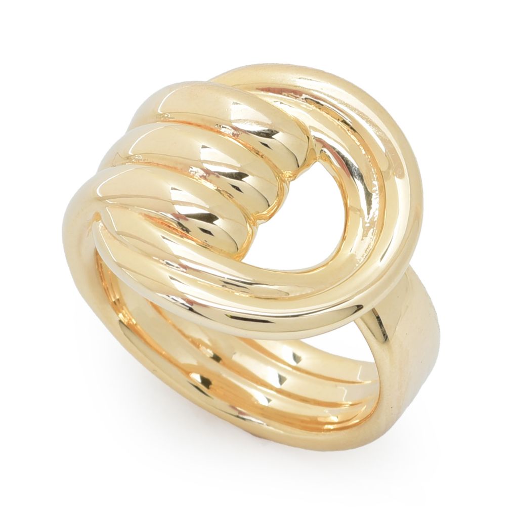 Toscana Italiana 18K Gold or Platinum Plated Triple Row Wide Band Ring