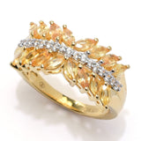 Gem Treasures 18K Vermeil Choice of 1.90ctw Exotic Sapphire & Zircon Ring