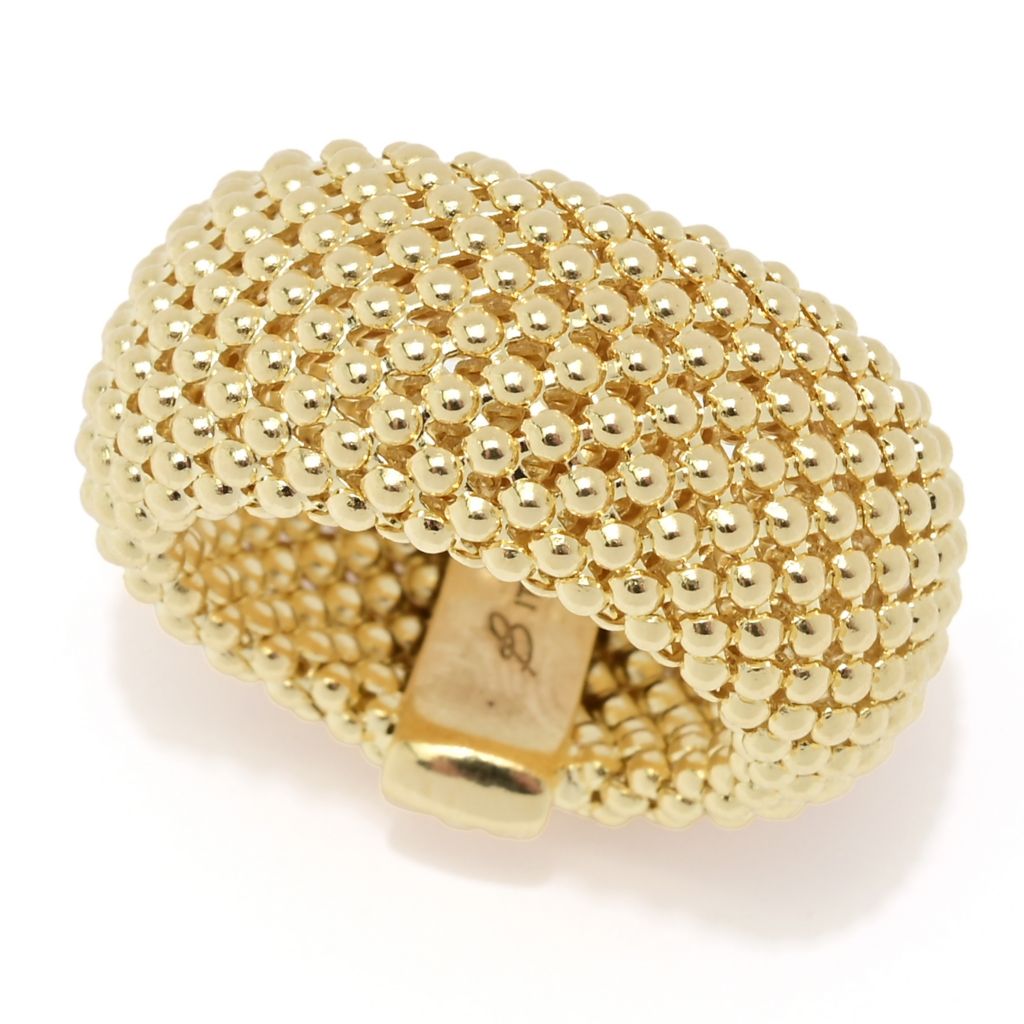 Toscana Italiana 18K Gold Plated Coreana Chain Ring