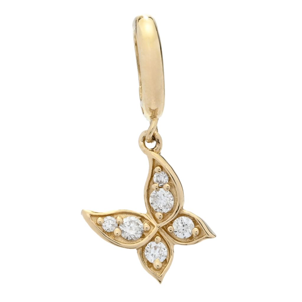 Gems of Distinction 14K Gold Diamond Motif Pendant