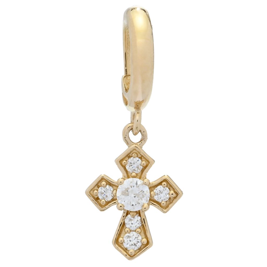 Gems of Distinction 14K Gold Diamond Motif Pendant