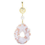 Cameo Italiano "Elysse" 60x45mm Shell Cameo & Cultured Pearl Sea Life Pendant