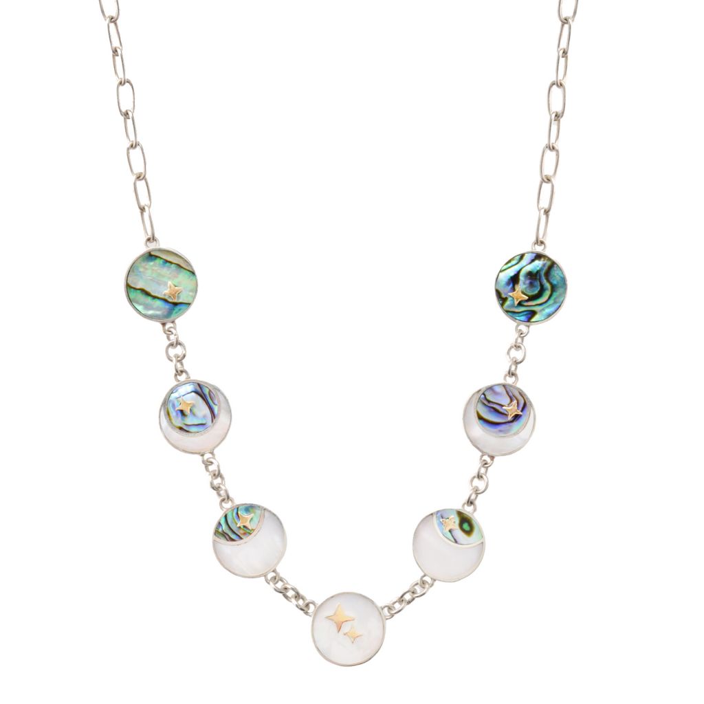 Artisan Silver by Samuel B. Abalone & Mother-of-Pearl Moon Phase Necklace
