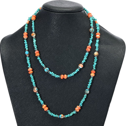 Southwest Elements Kingman Turquoise & Spiny Oyster Beaded Necklace