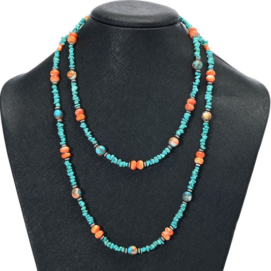 Southwest Elements Kingman Turquoise & Spiny Oyster Beaded Necklace
