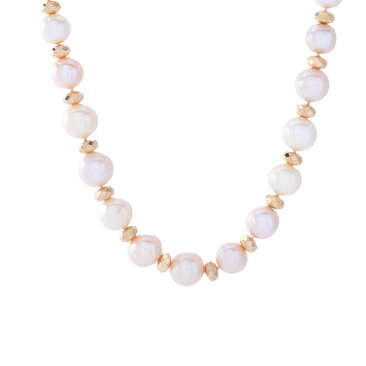 Far East Jewelry 14K Gold Accented Cultured Pearl & Hematite Necklace