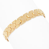 Toscana Italiana 18K Gold Plated Polished Geometric Link 7.5"+1" Bracelet