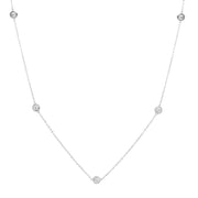 Brilliante 5.88 DEW Simulated Diamond Station Forzatina Necklace