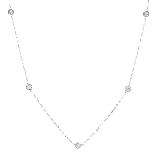Brilliante 5.88 DEW Simulated Diamond Station Forzatina Necklace