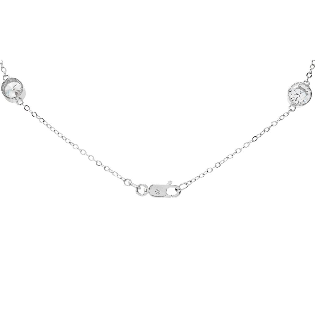 Brilliante 5.88 DEW Simulated Diamond Station Forzatina Necklace