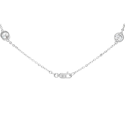 Brilliante 5.88 DEW Simulated Diamond Station Forzatina Necklace