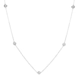 Brilliante 5.88 DEW Simulated Diamond Station Forzatina Necklace