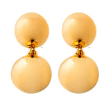 Toscana Italiana 18K Gold Plated Electroform Double Bead Drop Earrings