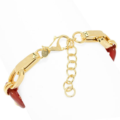 Toscana Italiana 18K Gold Plated Acqua Bagnata Choice of Gem Paperclip Bracelet