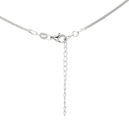 Southwest Elements Sterling Silver 25x18mm White Buffalo East-West Necklace