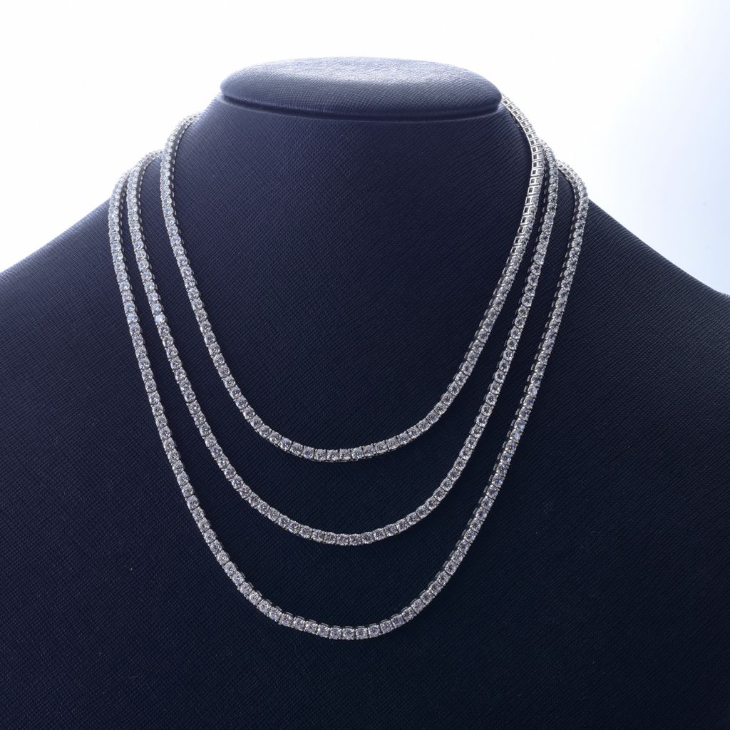 Brilliante Simulated Diamond Choice of Length Tennis Necklace