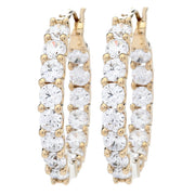 Brilliante 3.00 DEW Simulated Diamond Inside Out Hoop Earrings