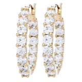 Brilliante 3.00 DEW Simulated Diamond Inside Out Hoop Earrings