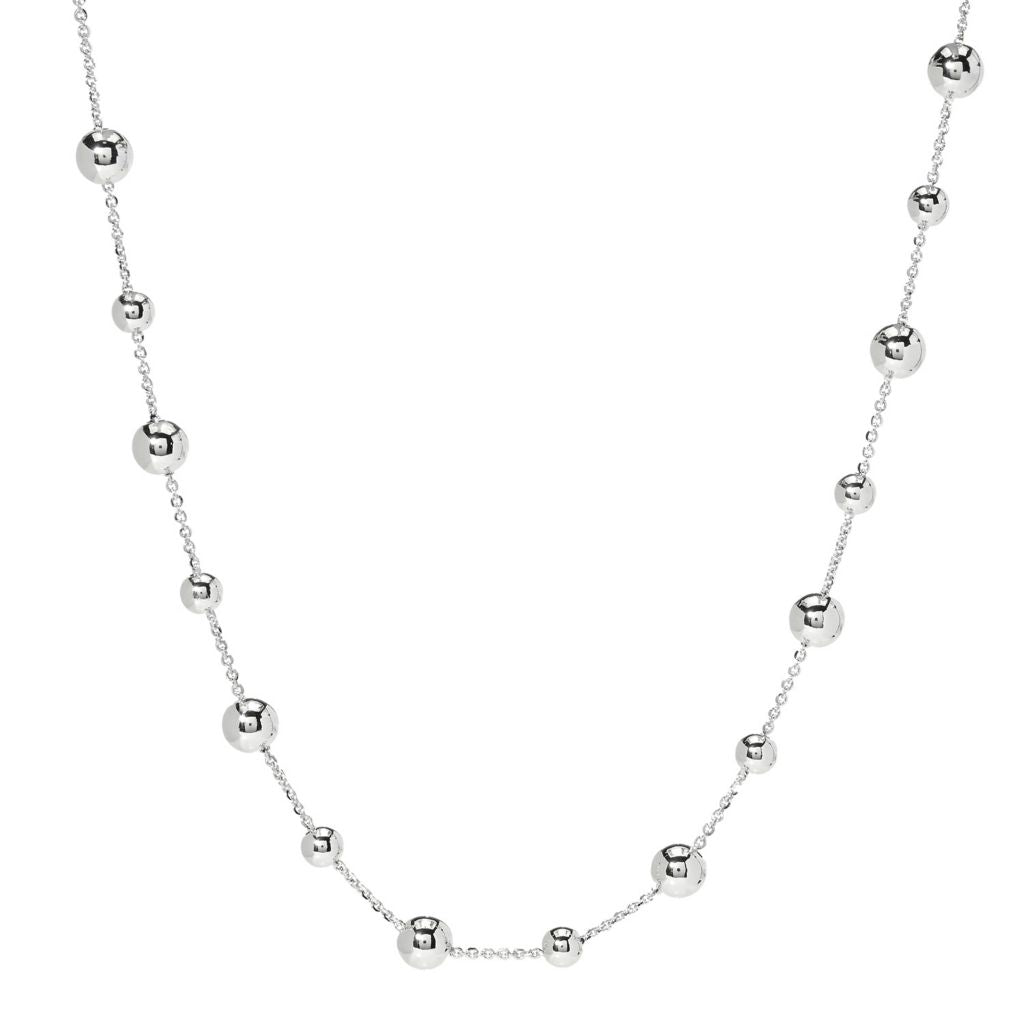 Toscana Italiana 18K Gold Plated Polished Bead Station 24" Necklace