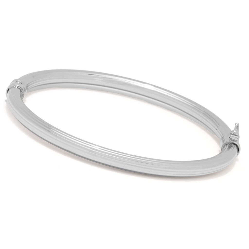 Toscana Italiana 18K Gold Plated Striped Bangle Bracelet