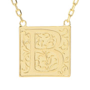 Toscana Italiana 18K Gold Plated Storybook Initial Necklace