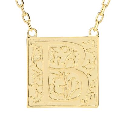 Toscana Italiana 18K Gold Plated Storybook Initial Necklace