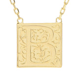Toscana Italiana 18K Gold Plated Storybook Initial Necklace