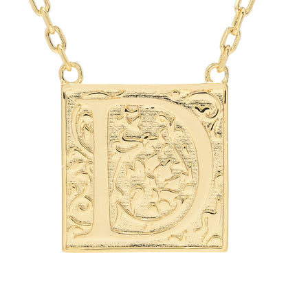 Toscana Italiana 18K Gold Plated Storybook Initial Necklace