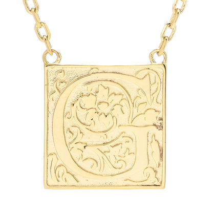 Toscana Italiana 18K Gold Plated Storybook Initial Necklace