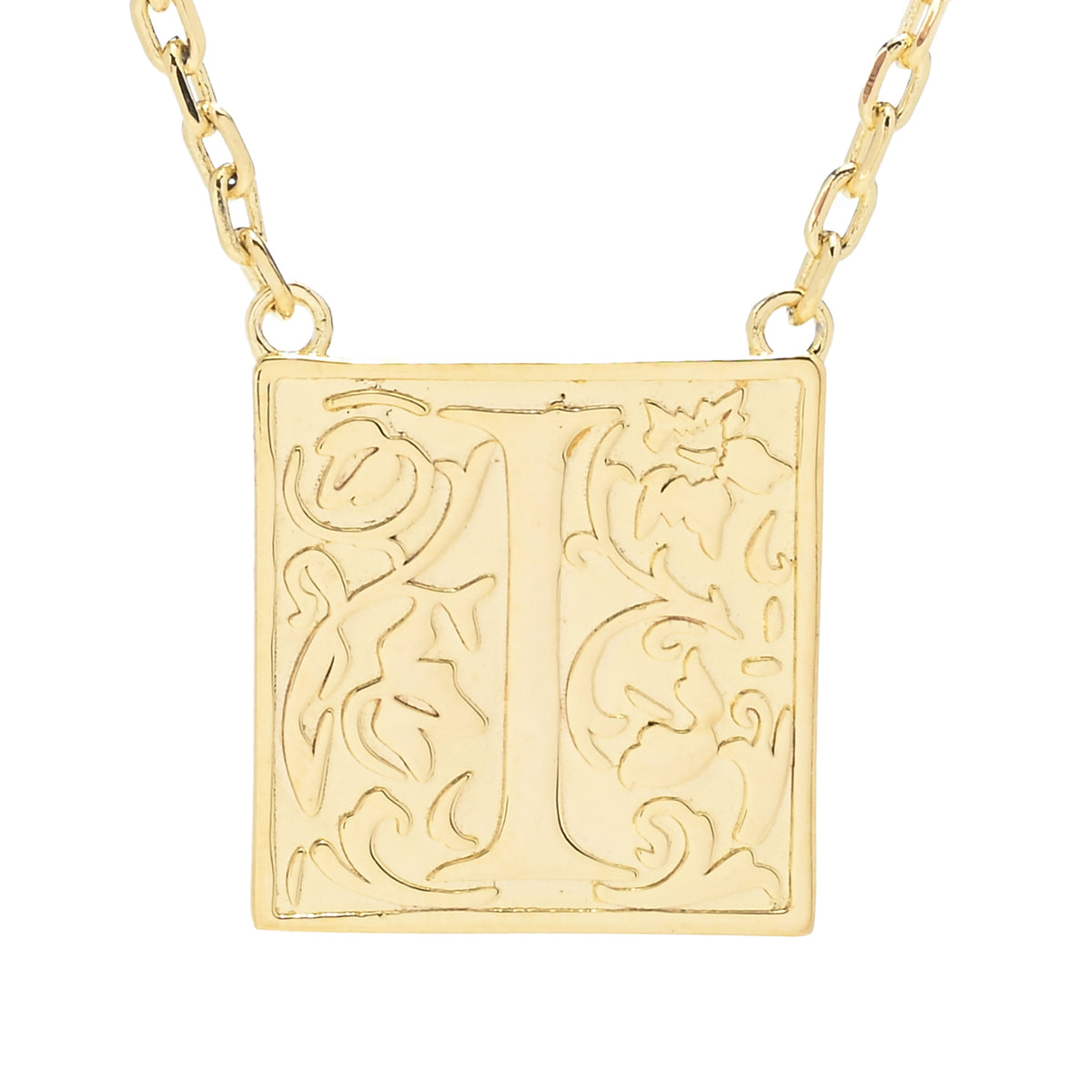 Toscana Italiana 18K Gold Plated Storybook Initial Necklace
