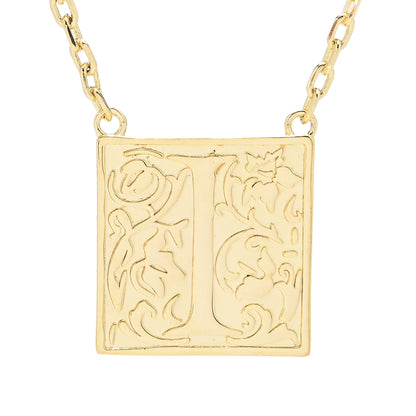 Toscana Italiana 18K Gold Plated Storybook Initial Necklace